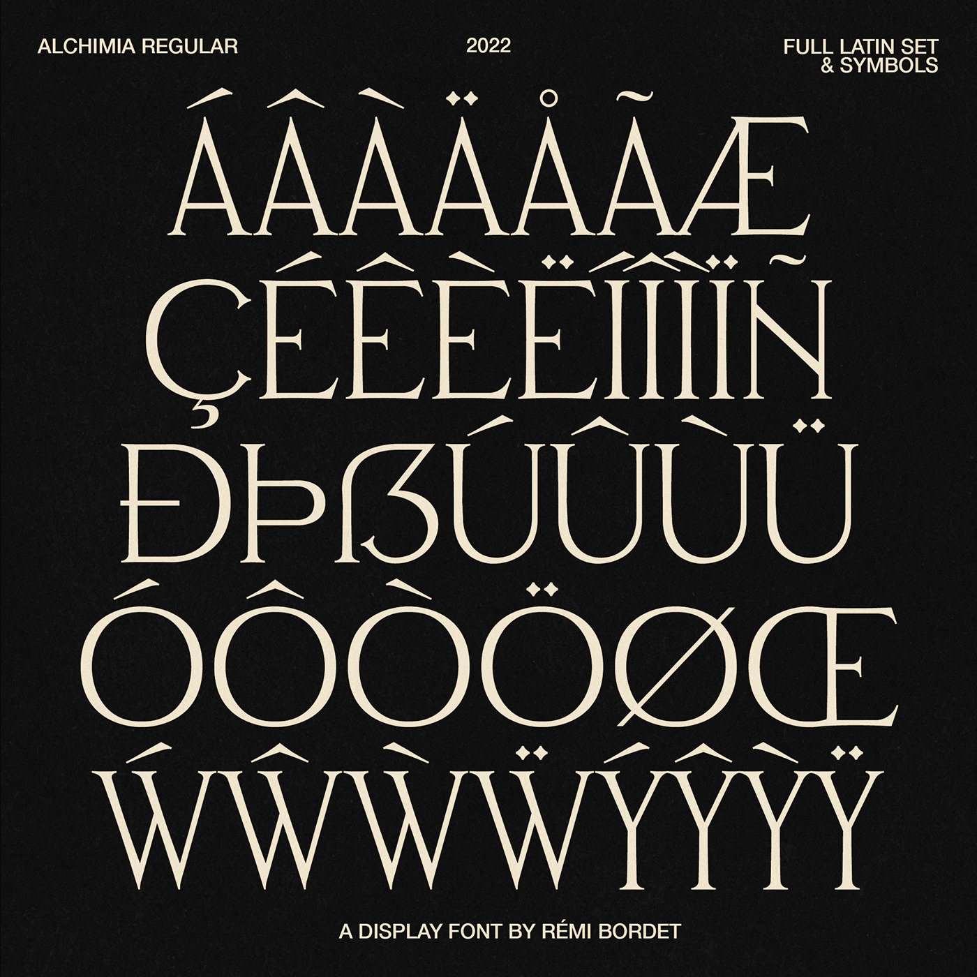 alchimia fantasy font glyphs lettering medieval type type design Typeface typography  