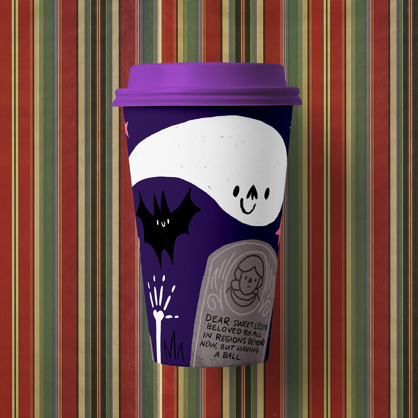 HAND LETTERING lettering haunted mansion Ghosts Halloween Coffee coffee cup Passion Project