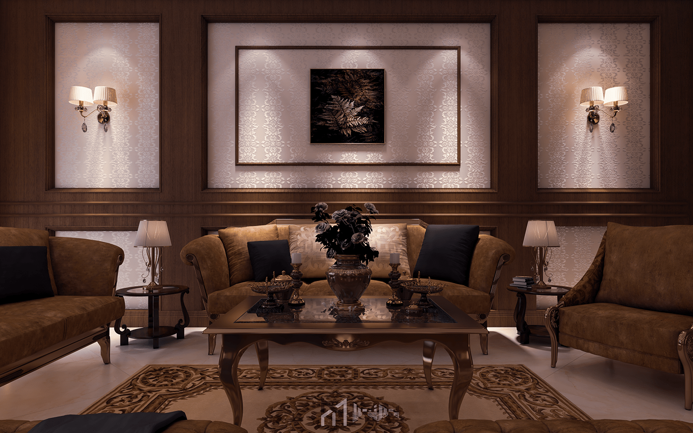 Classic decor decorative design Interior NEWCLASSIC reception visualization