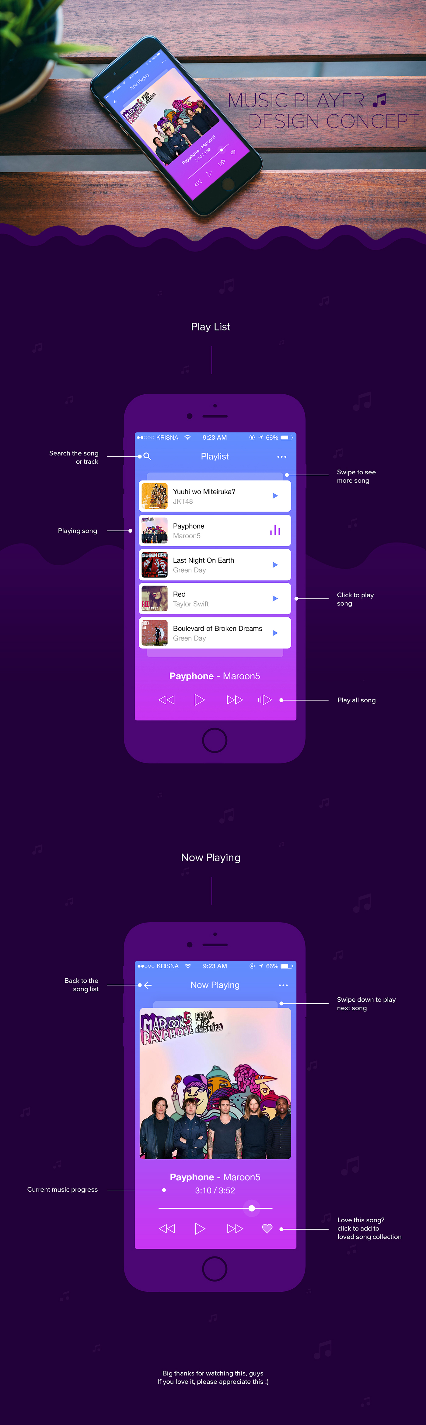 player ios apple Freelance purple iphone mobile
