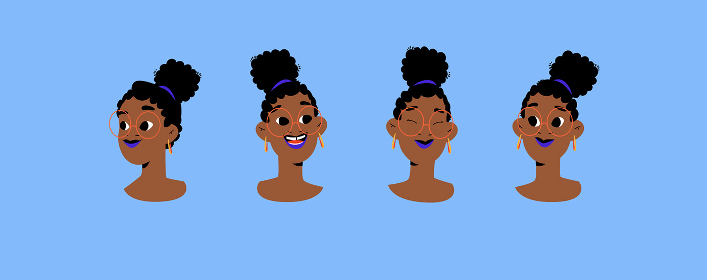 Amazon animation  black buck Character girl personnage smile woman