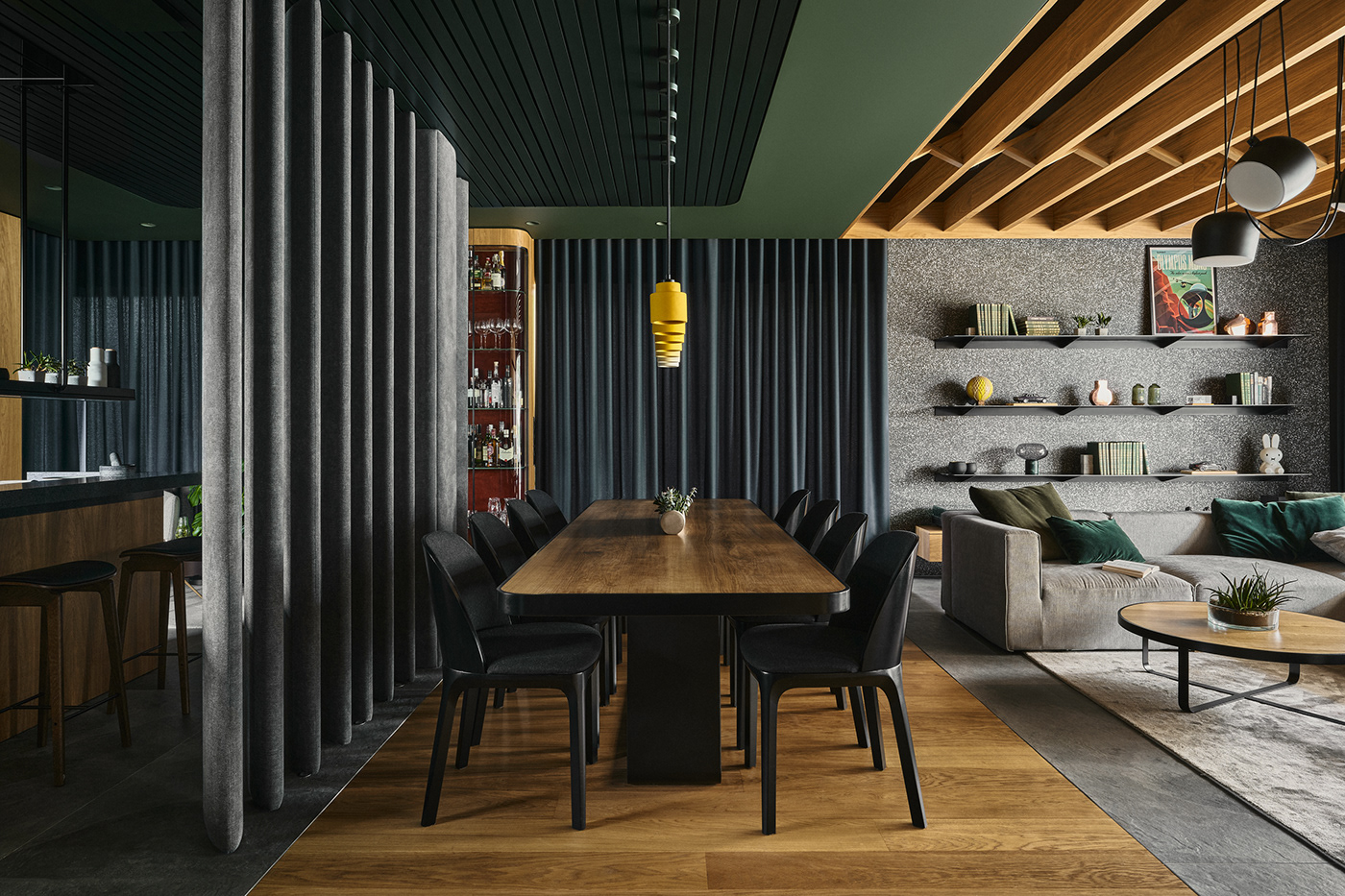 cabin color design green Interior minimal modern Photography  wood