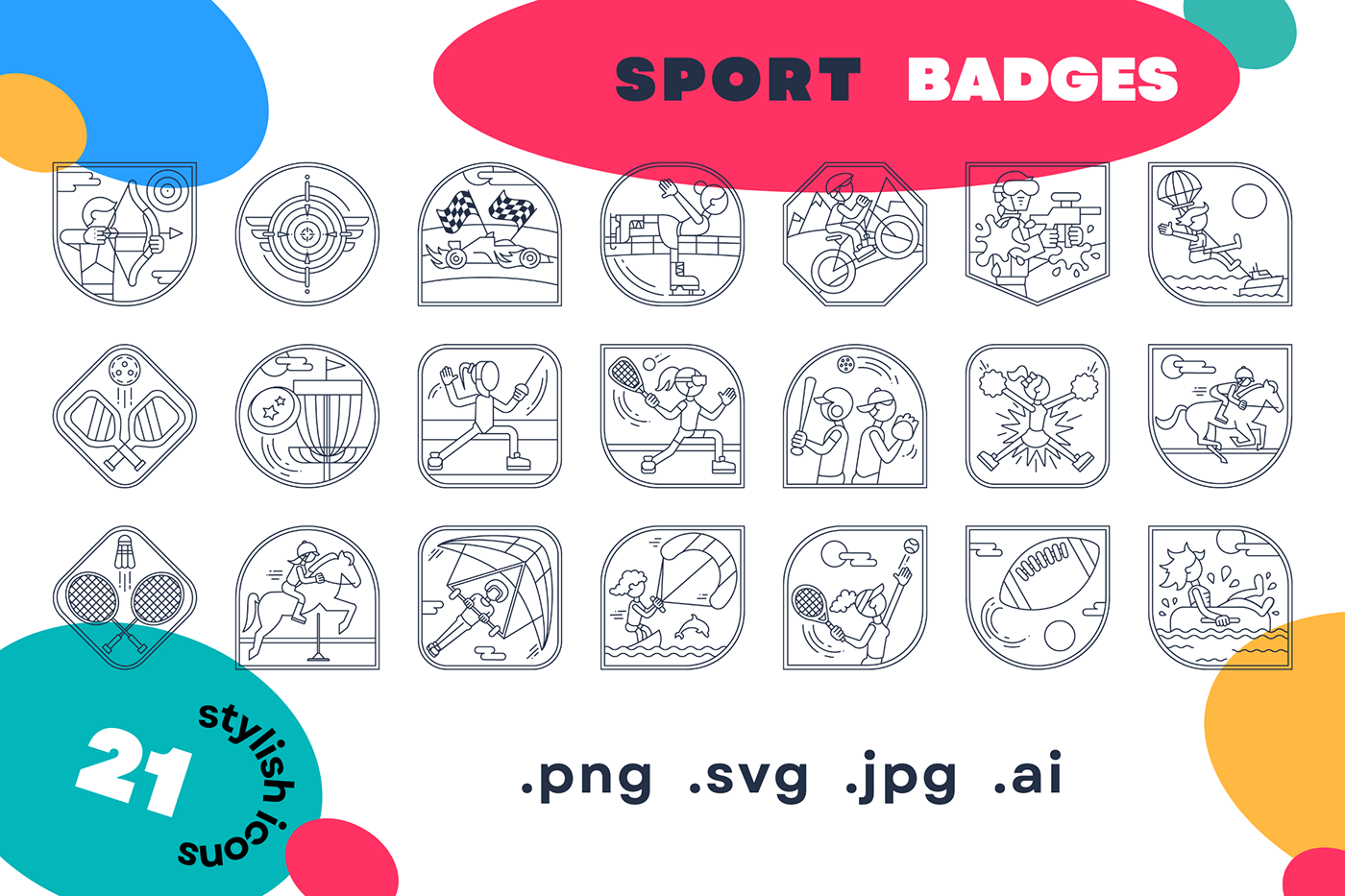 sport Icon Logo Design Graphic Designer adobe illustrator Logotype vector digital illustration art Drawing 