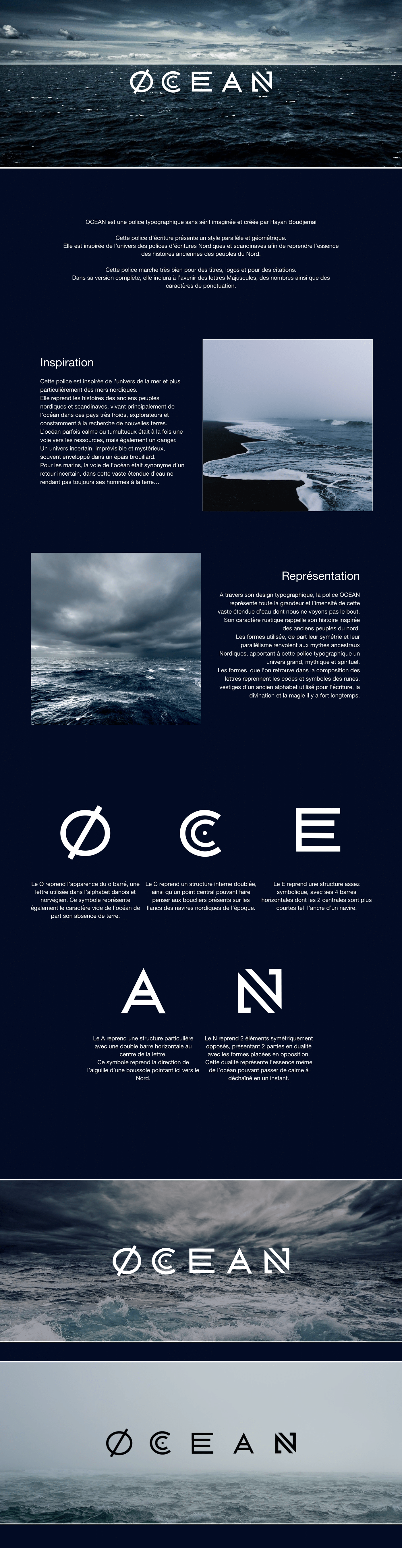 Creative Design graphics Ocean typography   Webdesign