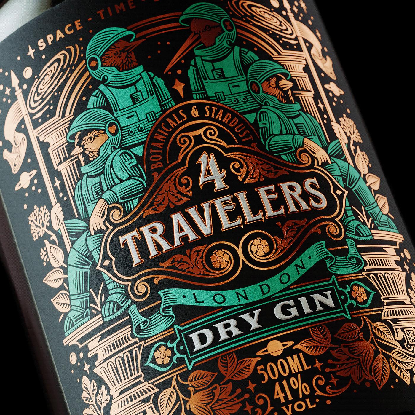 gin spirit Label design Packaging Liqueur bottle Whiskey Vodka Rum