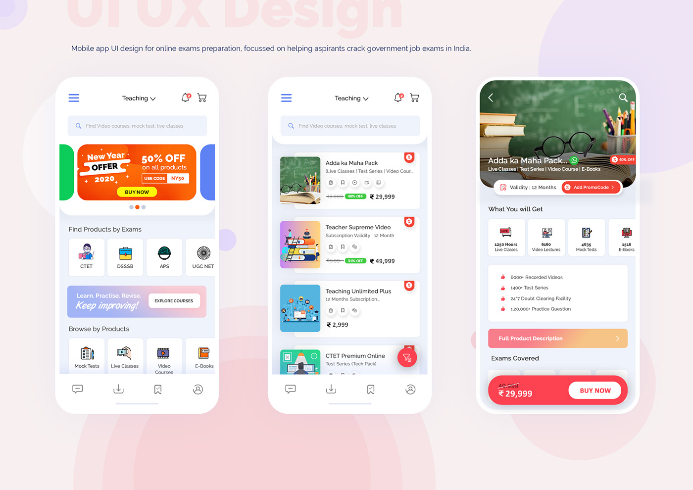 online-exams-preparation-application-ui-ux-design-on-behance