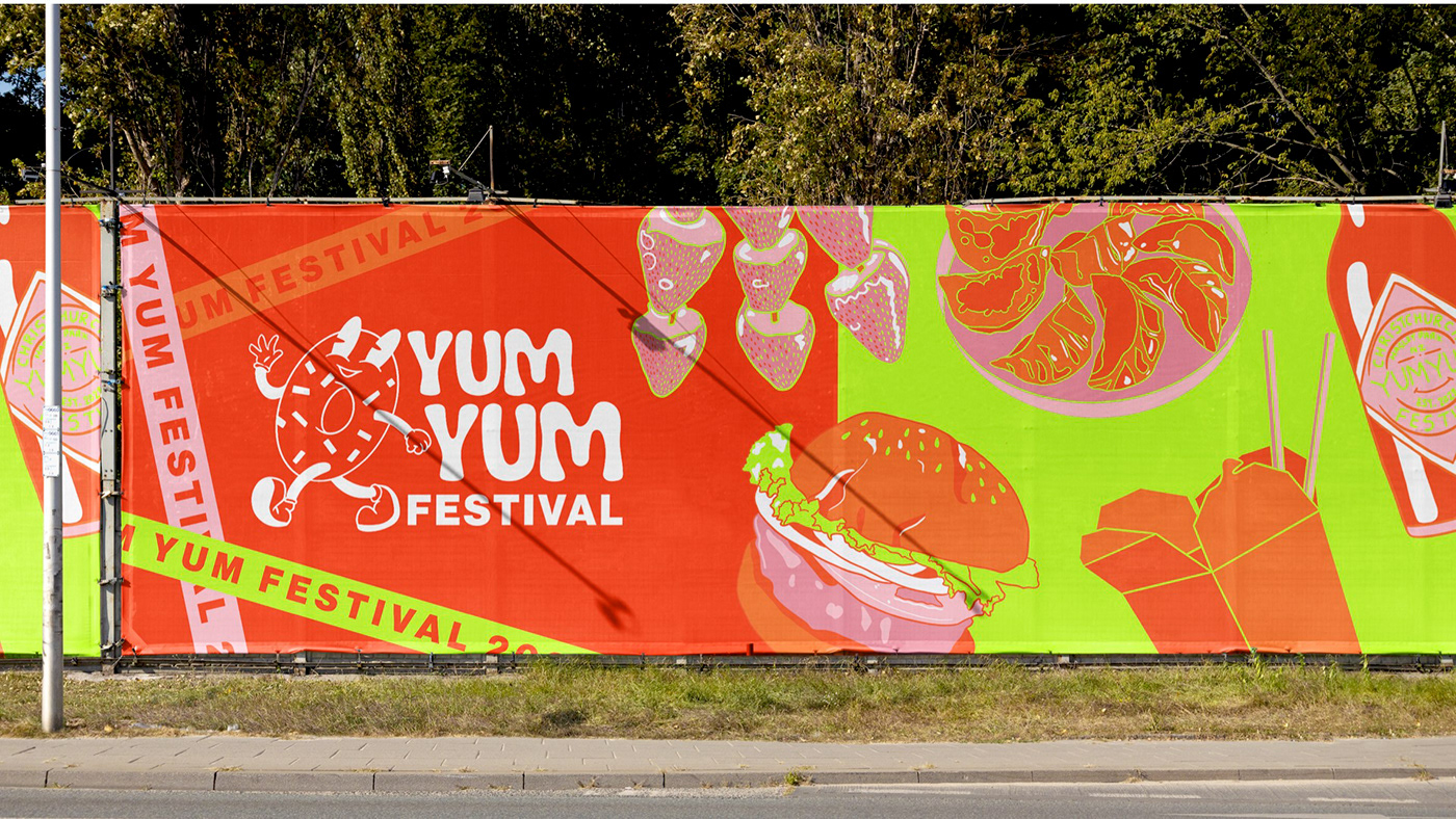 Event Design festival festival branding Event Branding wayfinding festival design banner donut food illustration