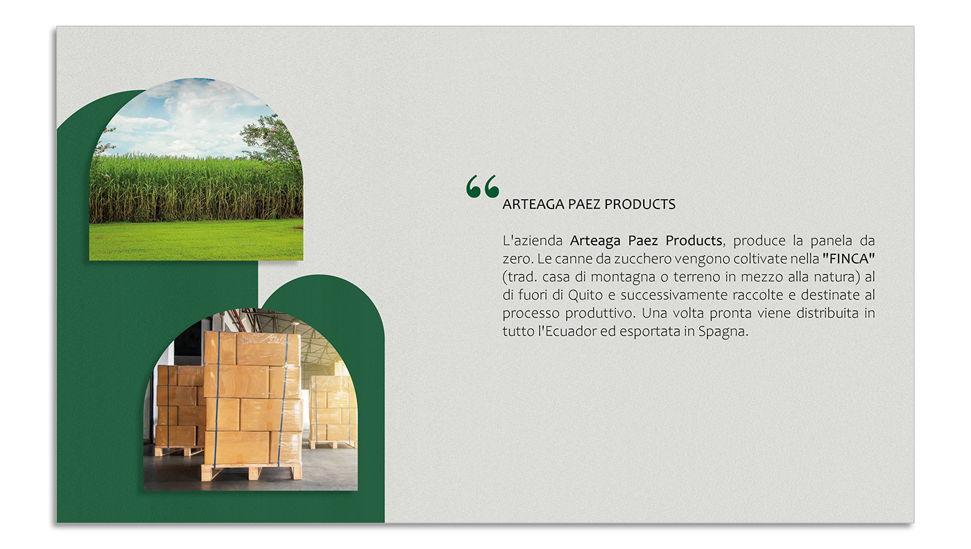 presentazione marca logo arteaga Paez products panela Ecuador colombia quito