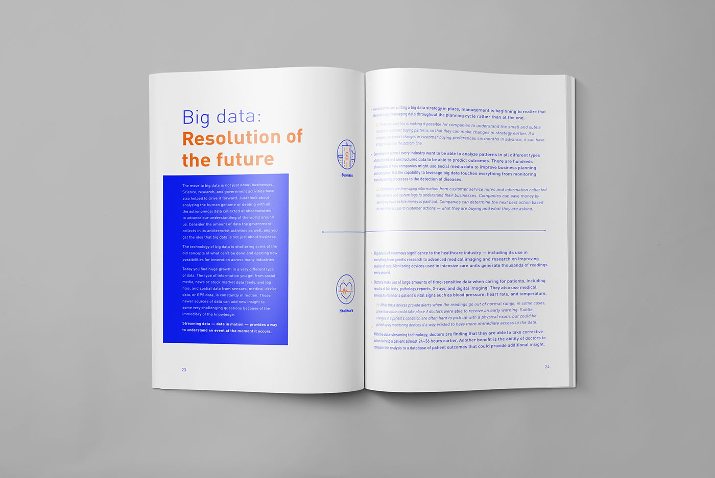 Big Data publication design print design 