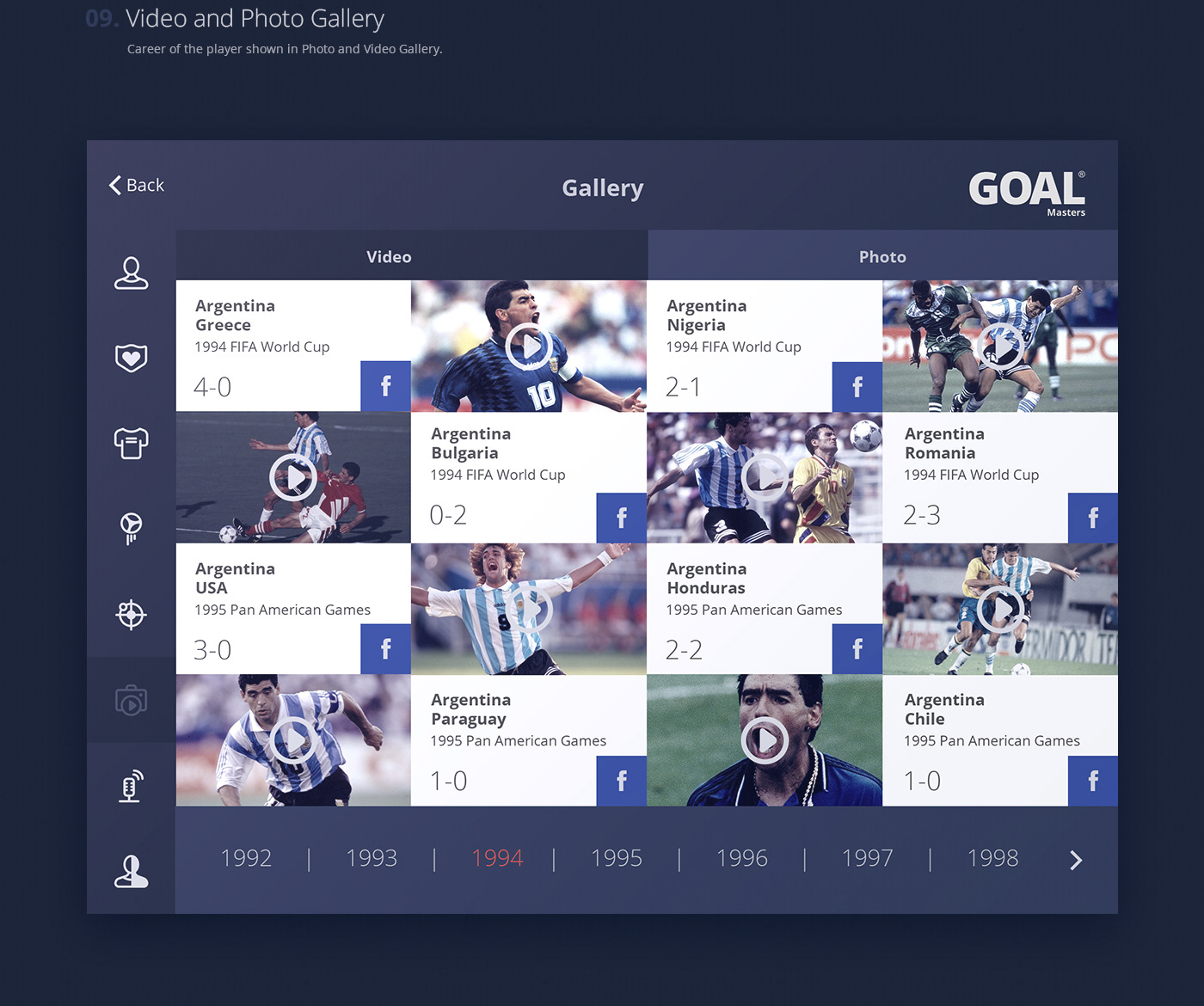search app Players soccer Interface statistic football UI player teams FIFA legend