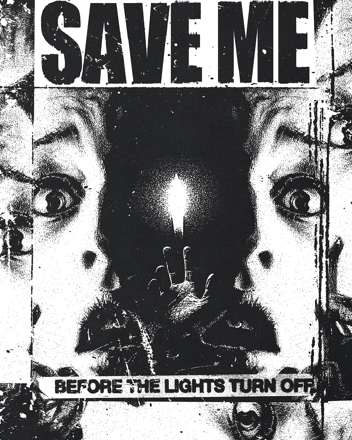 grunge punk poster Graphic Designer design dark horror