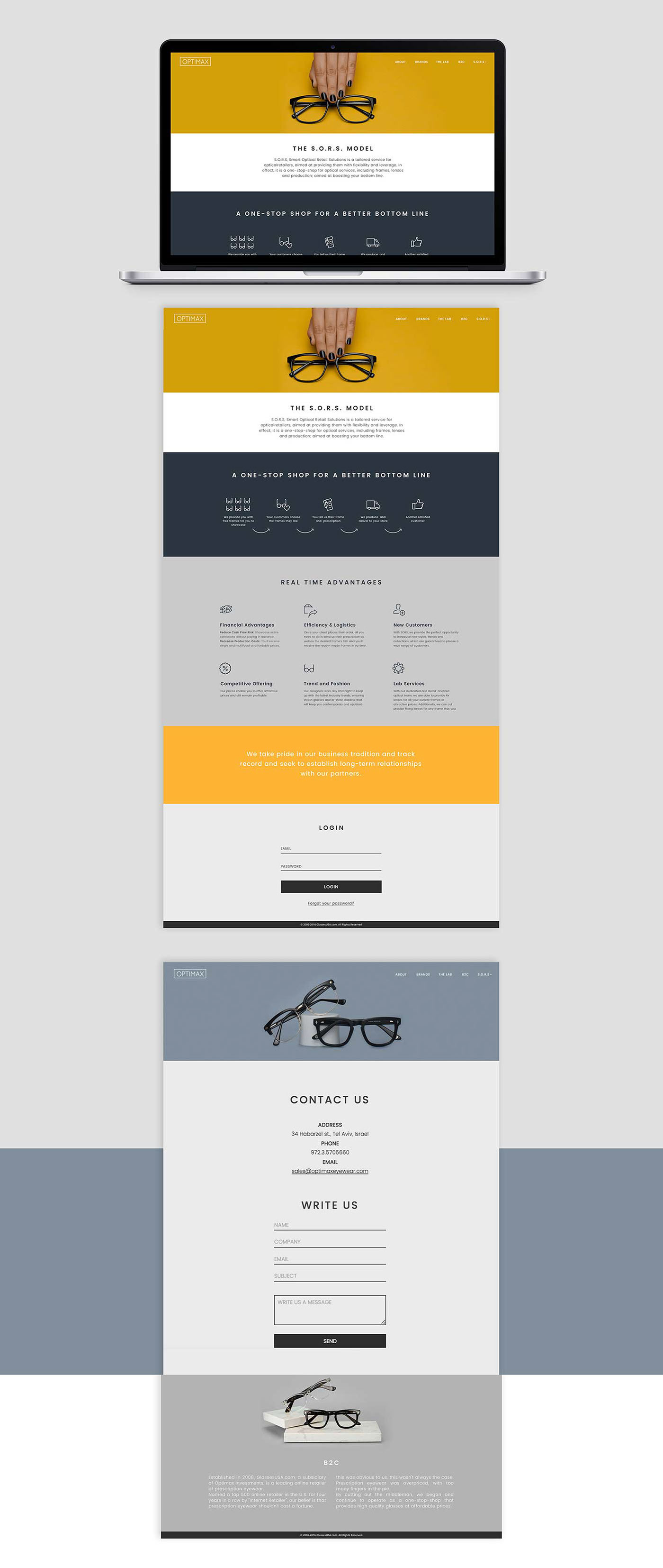 Web Design  ui design glasses home page Sunglasses landing page