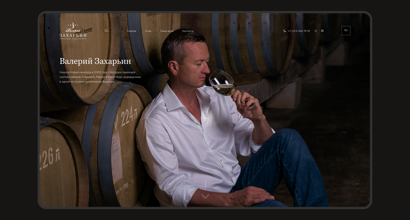 wine crime zaharin Interface brand Web Webdesign design UI ux