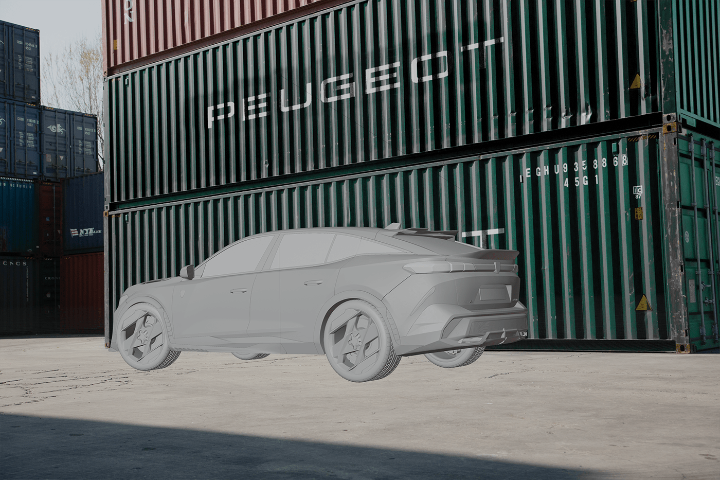 Render 3D design PEUGEOT blender 3d modeling car CGI