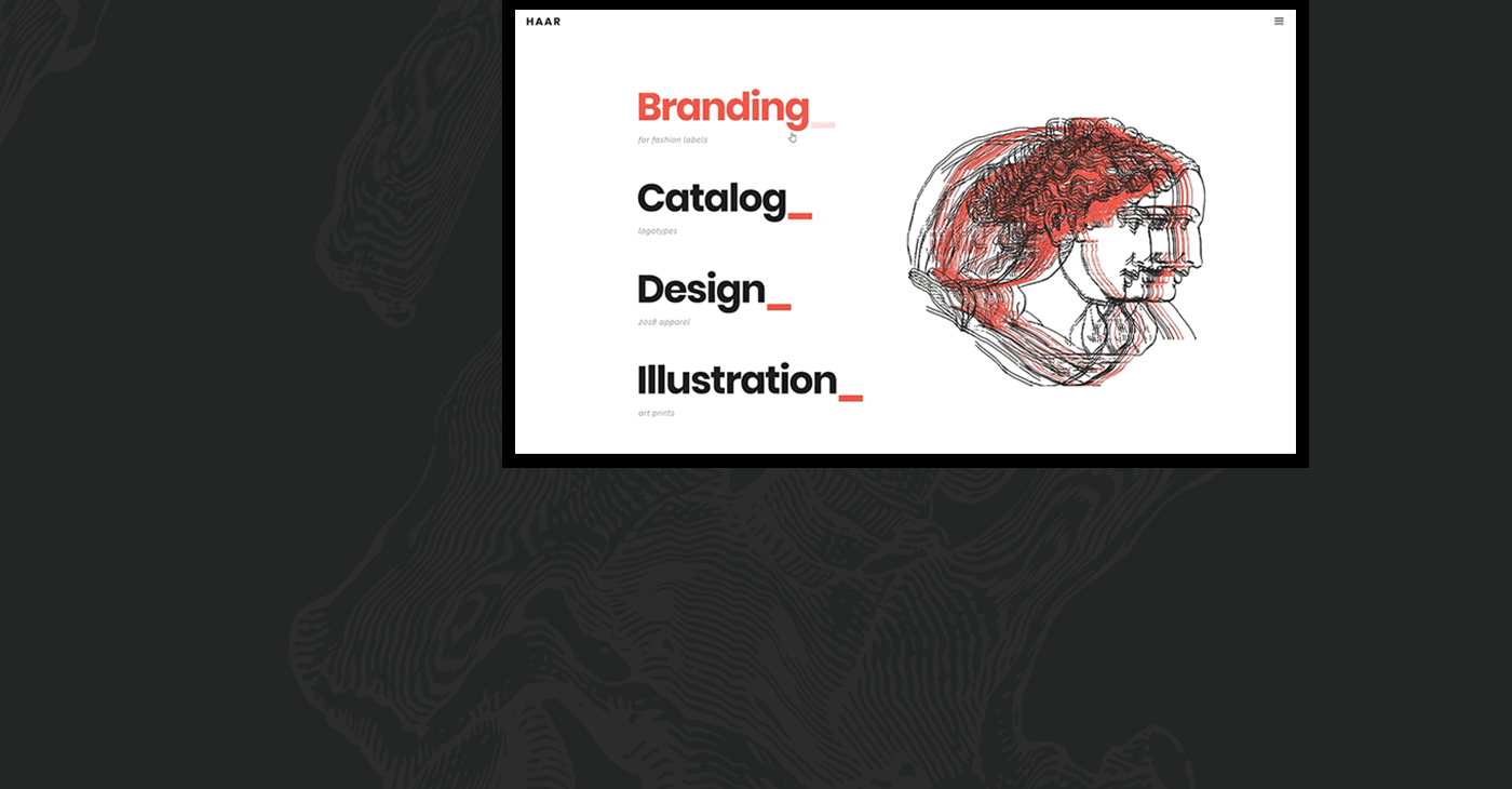 design Web ILLUSTRATION  UI ux bold red art portfolio creative