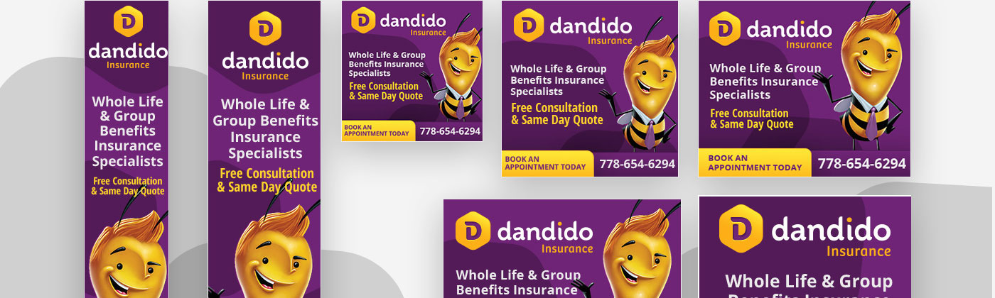 landing page dandido violet bee yellow insurance Website