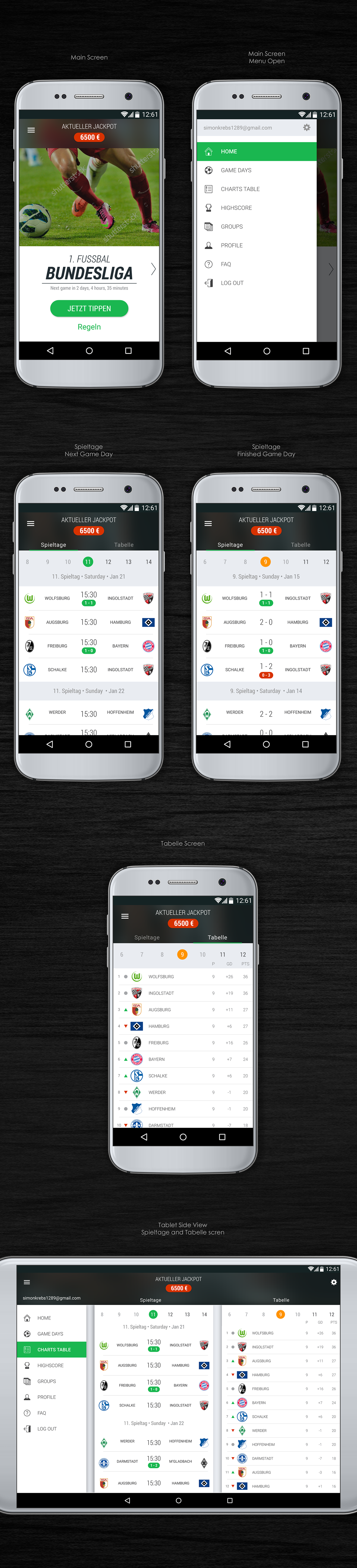 android ios iphone iPad UI ux mobile sport