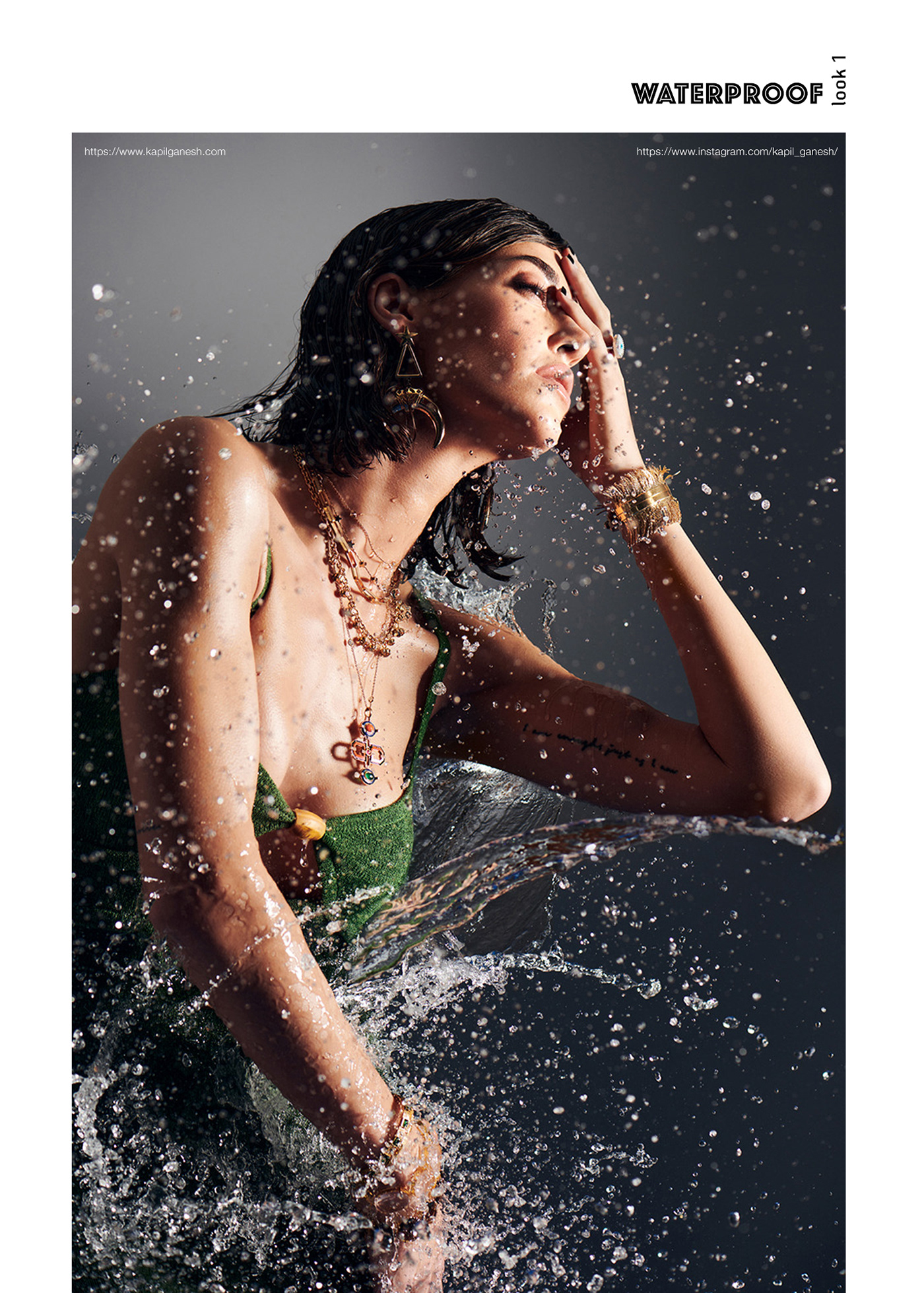 Jewellery splash beauty Fashion  editorial