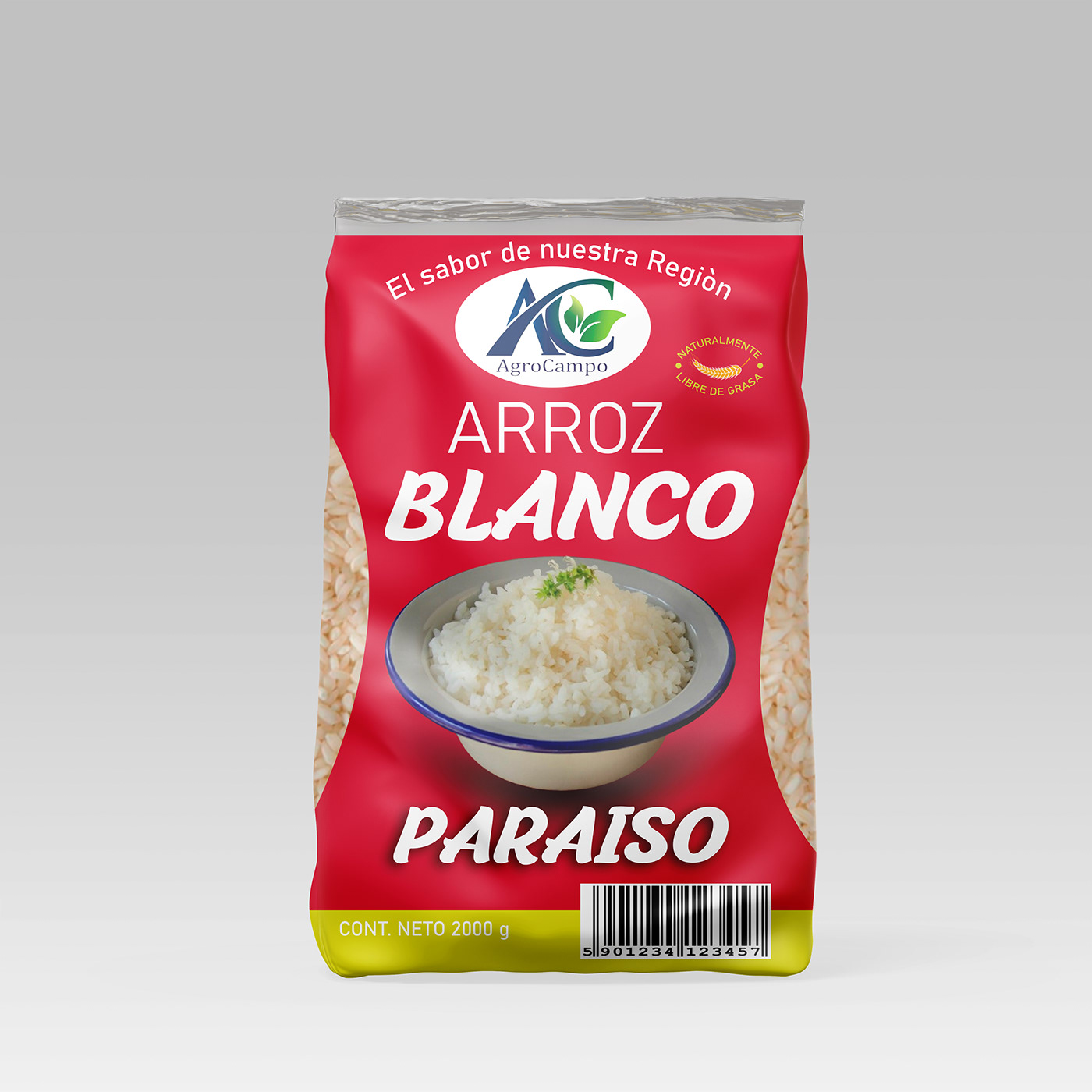 rediseño arroz paraiso empaque Packaging Brand Design Graphic Designer marketing   Logo Design visual identity
