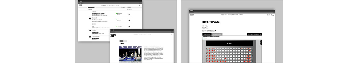 bern Theatre Switzerland Webdesign Screendesign