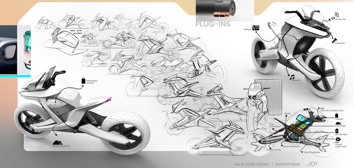 motorrad motorcycle sketches design transportation concept rendering Master student automotive  