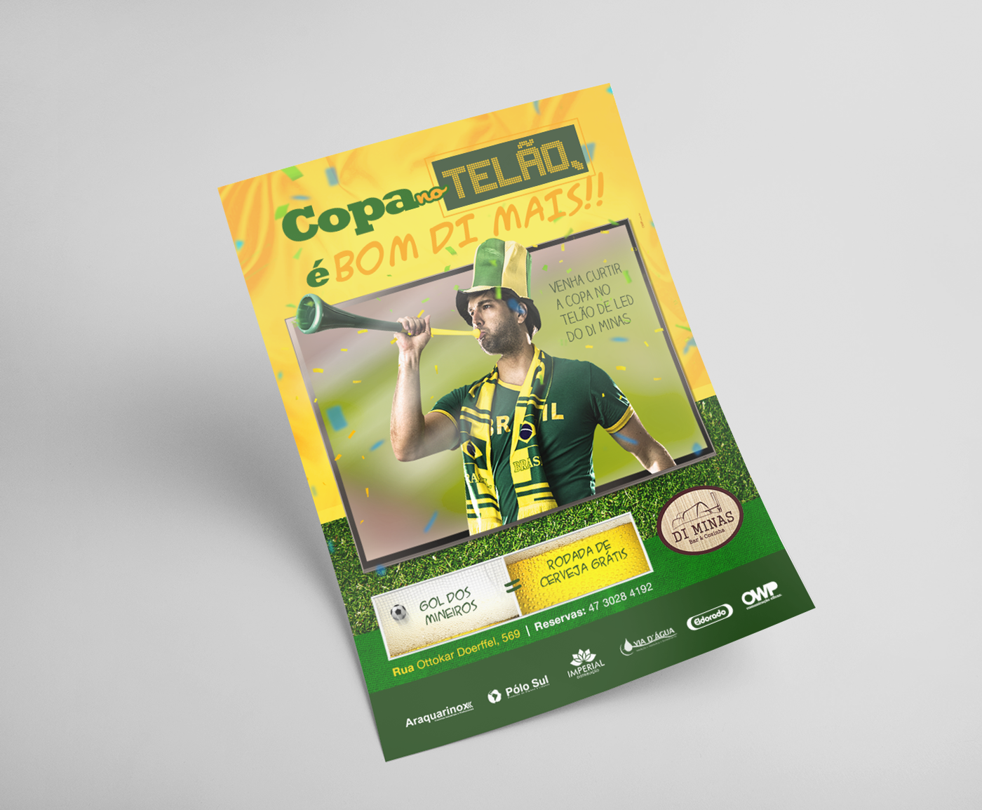 di minas Copa Brazil Brasil print Outdoor jogo americano Toalha de mesa design grafico GUI Santana copa do mundo