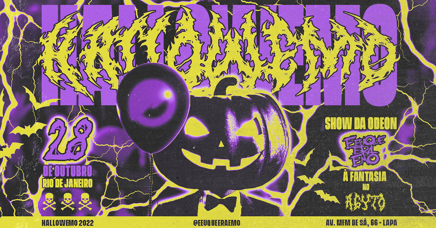 Digital Art  emo Event flyer Halloween music party poster
