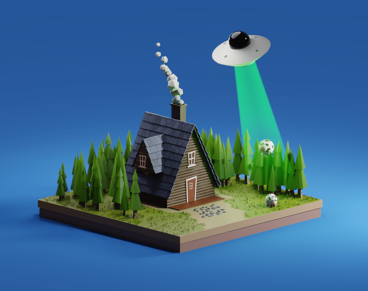 Cow abduction by aliens