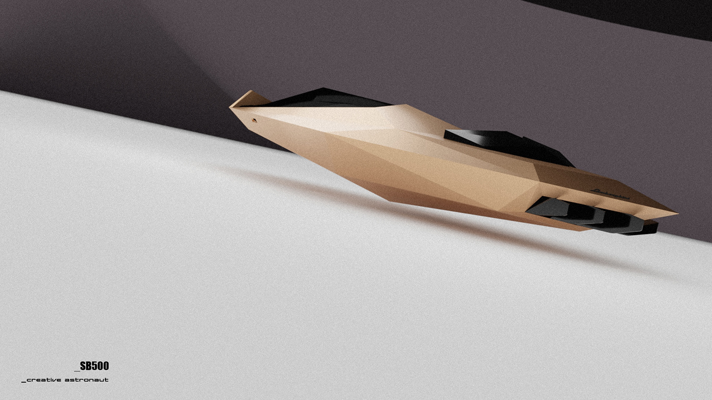 3d modeling concept lamborghini nautical Speedboat