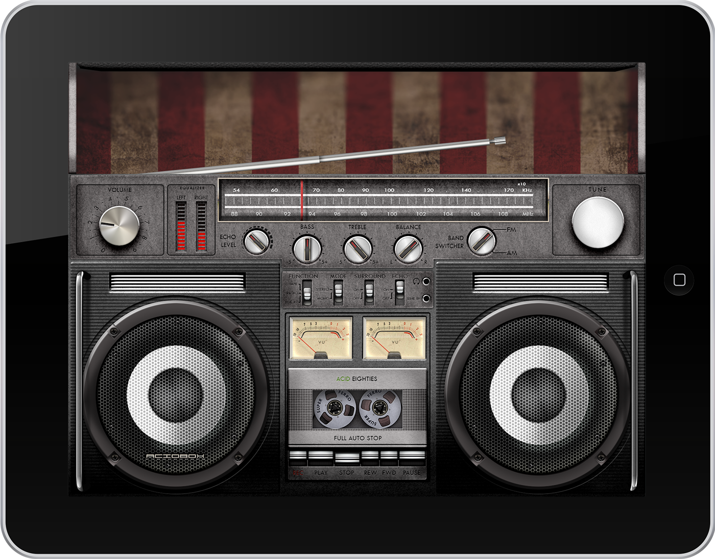 Compact Cassette GUI ios iPad realistic Retro UI ux Interface app