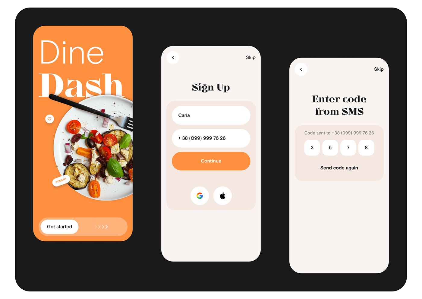 app design food delivery restaurant Mobile app UI/UX ux user interface delivery ios