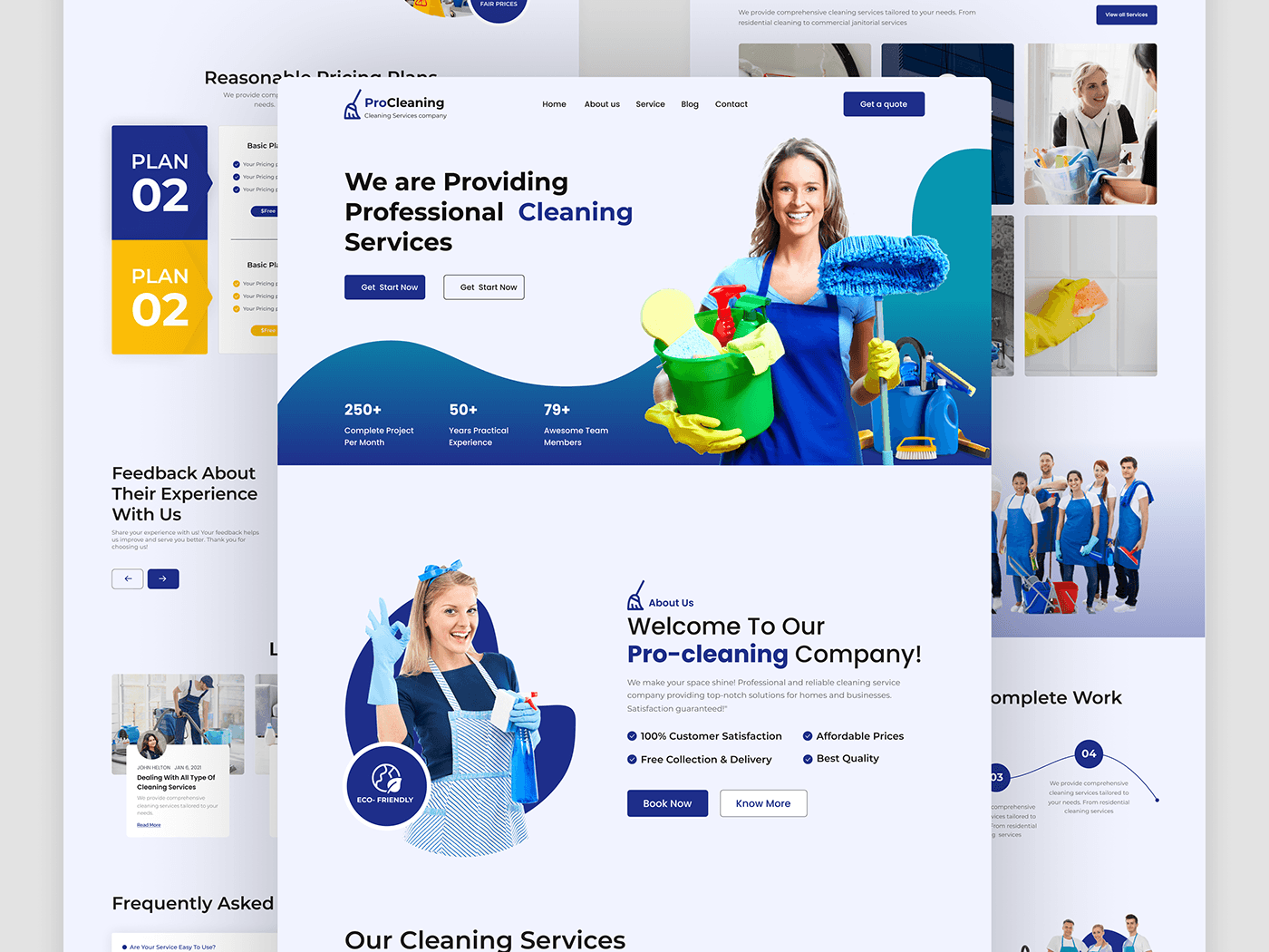 Cleaning Service Website UI Design
