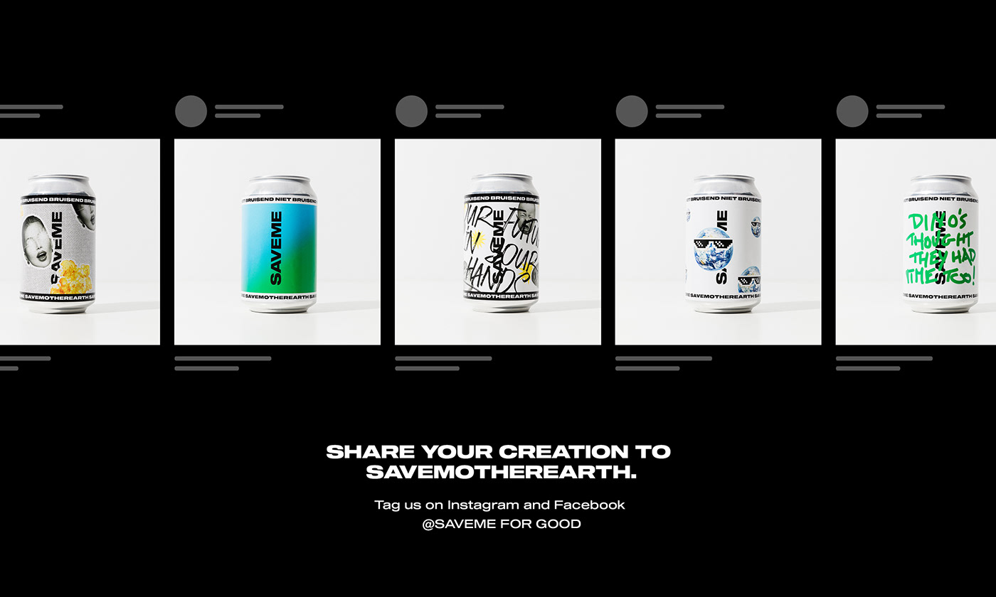 cans canvas drinks Packaging product design  protest Saveme savemotherearth water