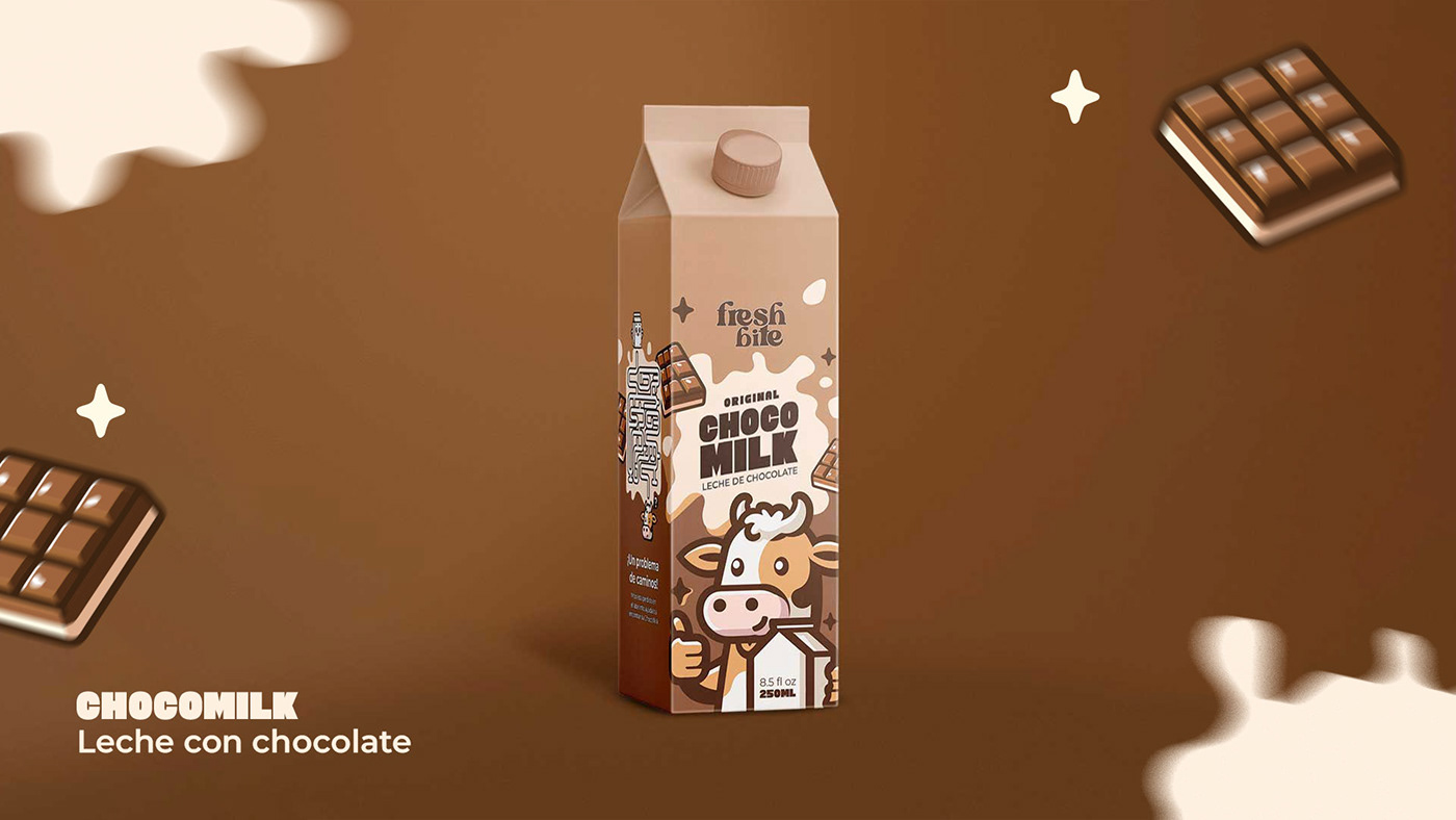Packaging product design  package design  milk Dairy vector Digital Art  Character design  packaging design cow