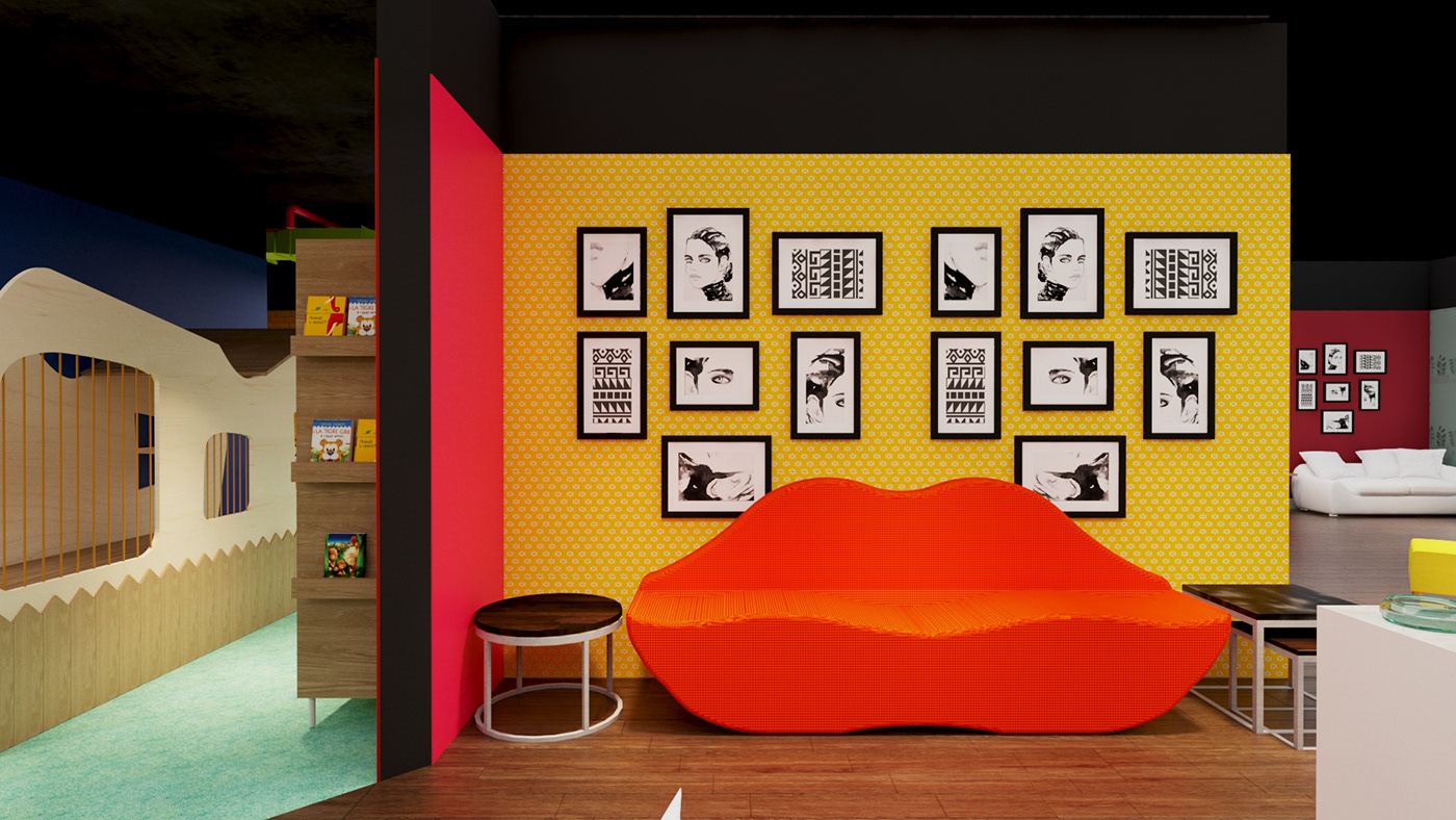 3D Project Event design 3d design Interior paints mock Layout sketch