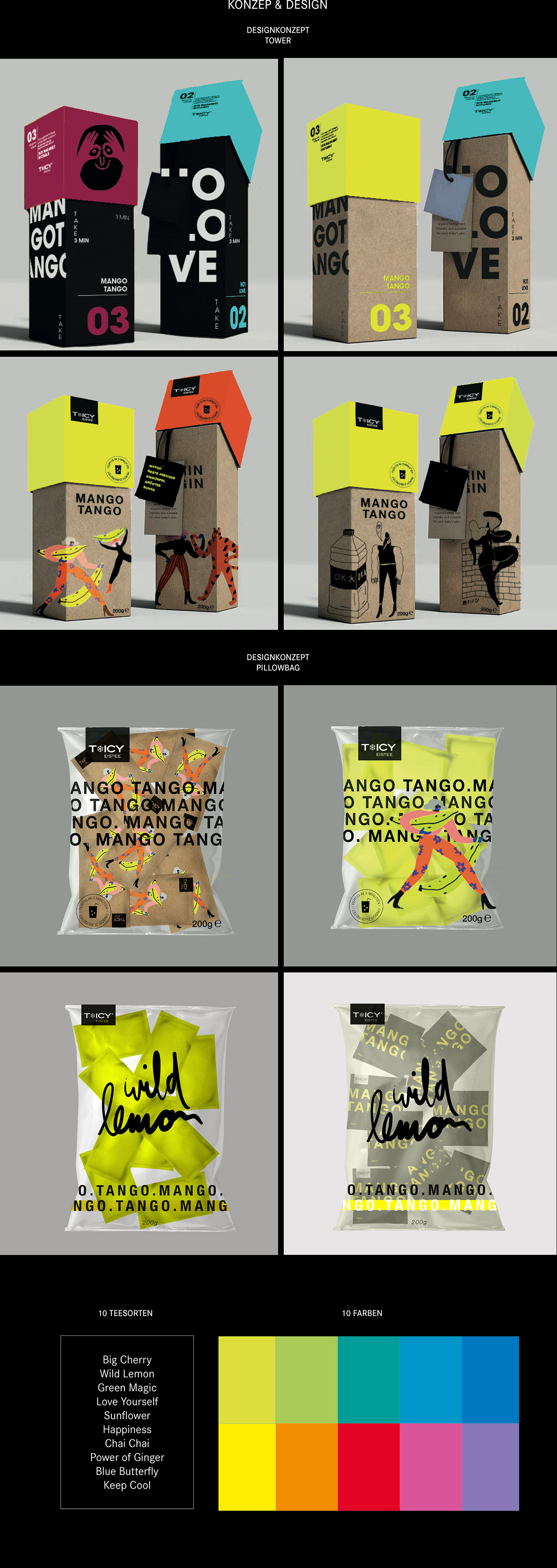 branding  productdesign Packaging Ticy icetea graphicdesign organic foodpackage