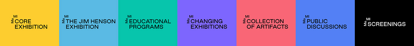 branding  MOMI Moving Image museum museum branding museum identity museum website