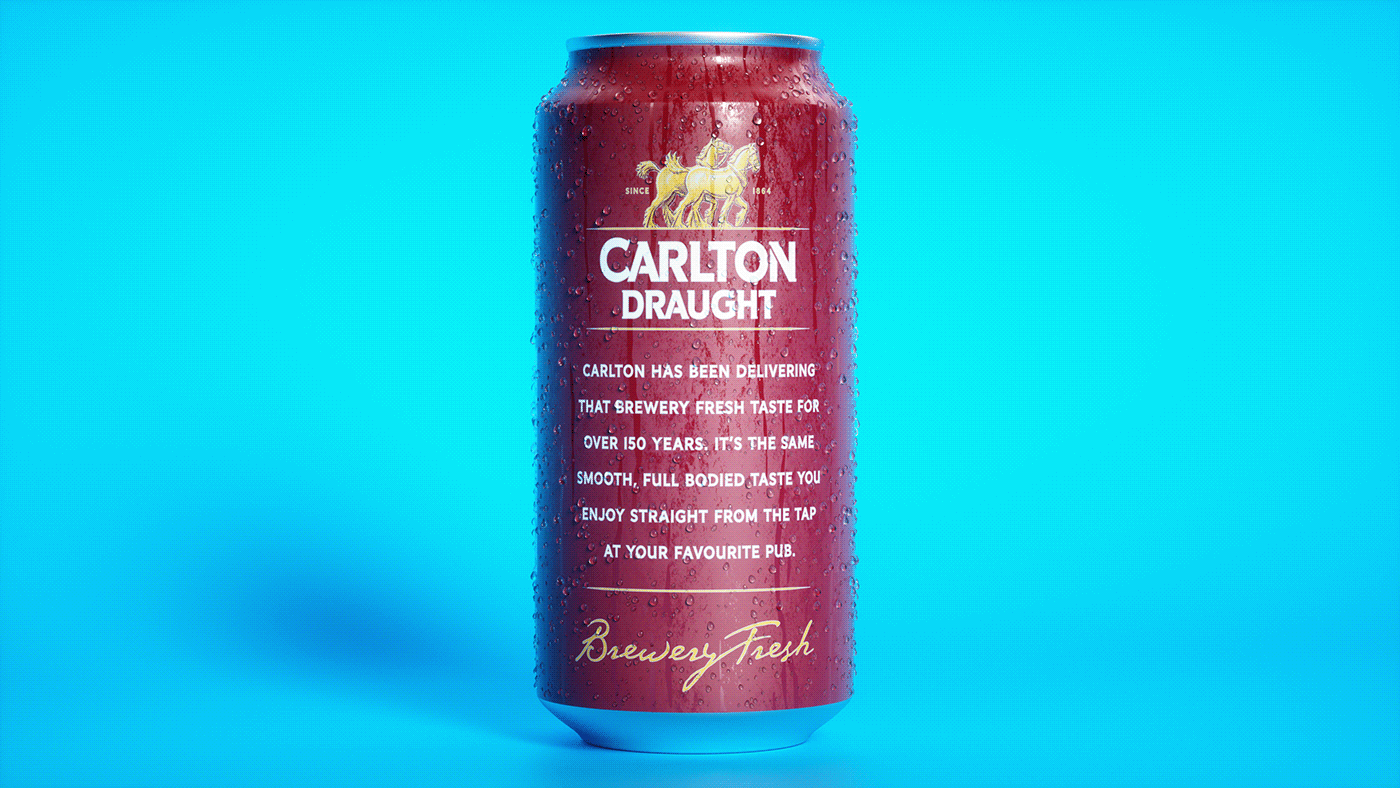 3D Advertising  Australia beer beverage Carlton Draught cub drink Melbourne summer