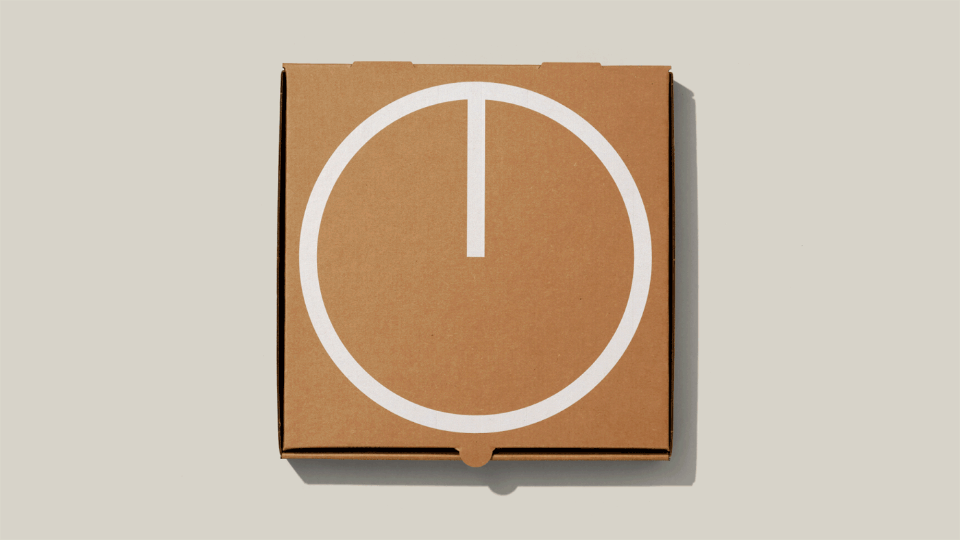 branding  clock Food  Packaging pizza box ready to eat restaurant screen print Toronto Take out