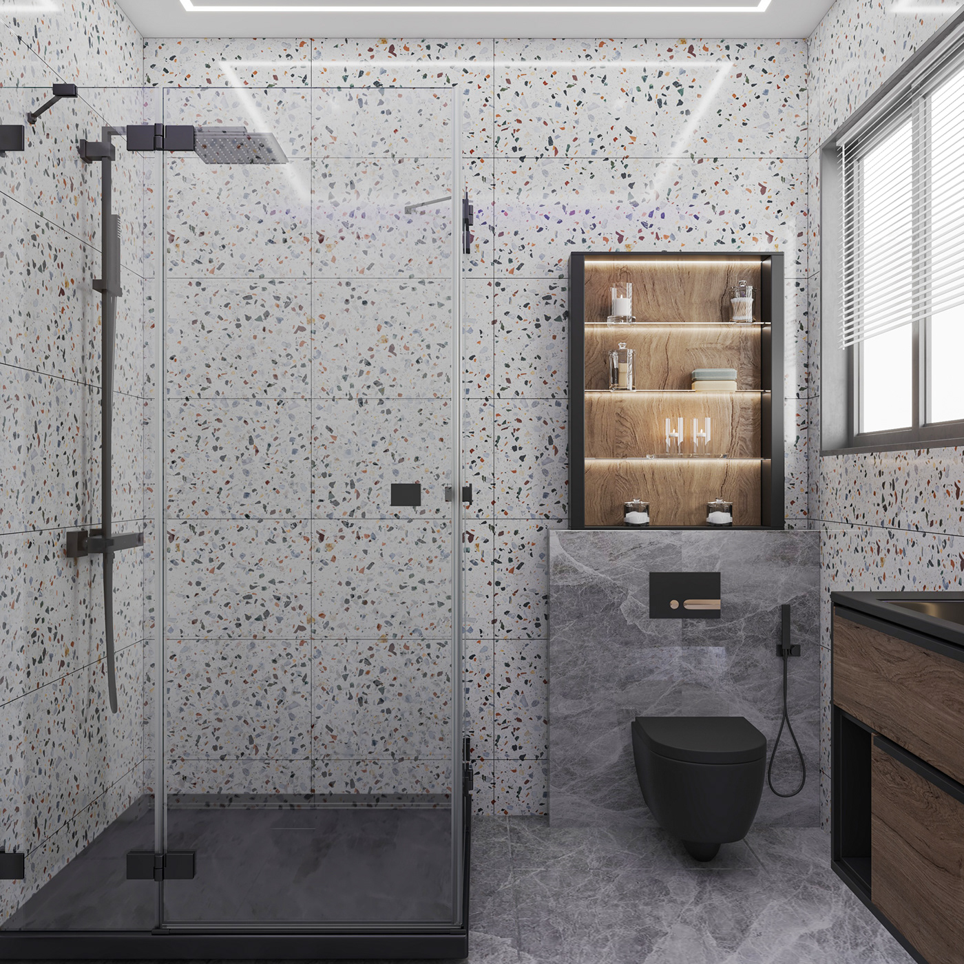 apartment architecture bathroom CGI flat Interior interior design  material Render visualization
