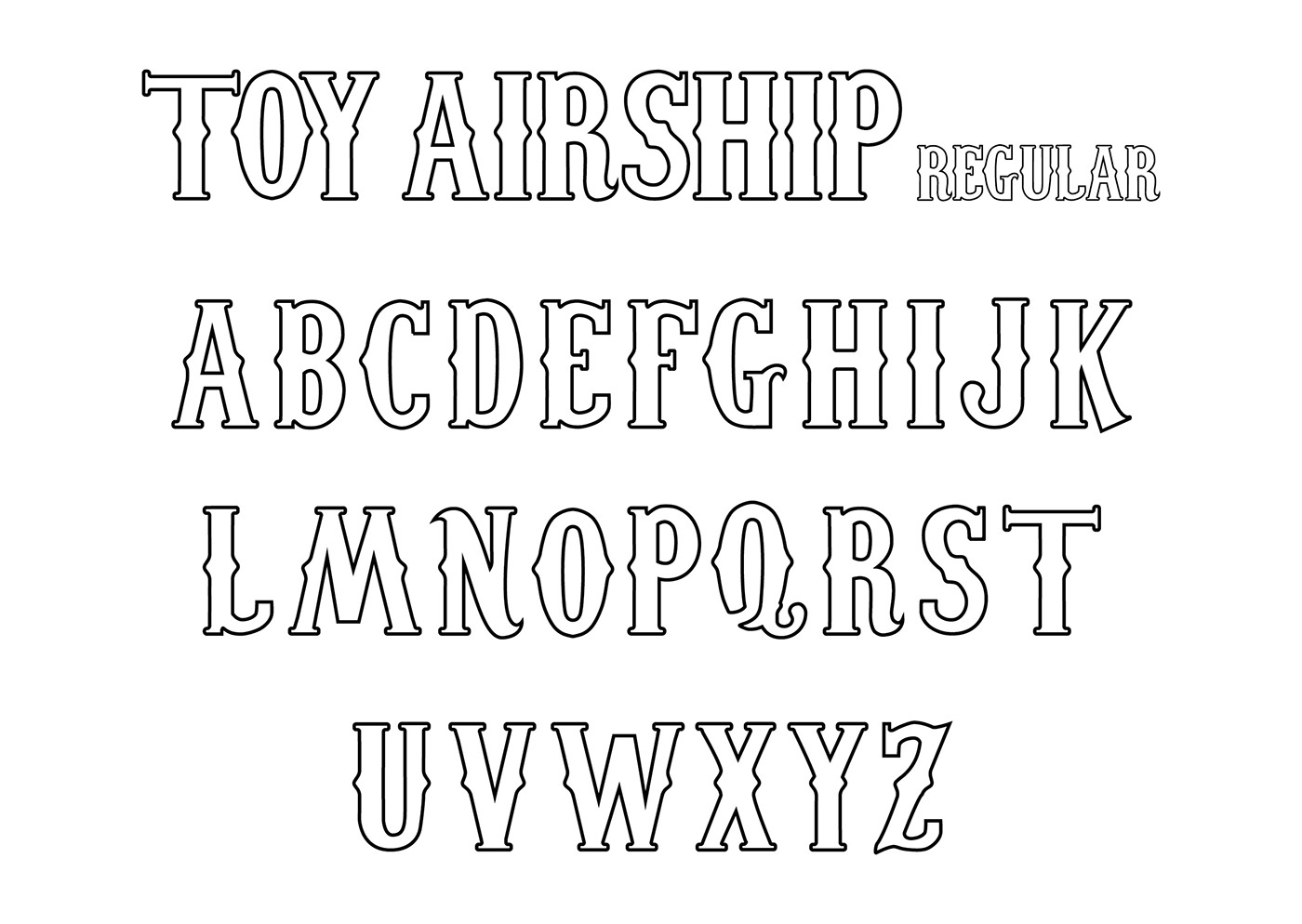 Adobe Portfolio type Typeface industrial Miniature STEAMPUNK font industry airship toy airship