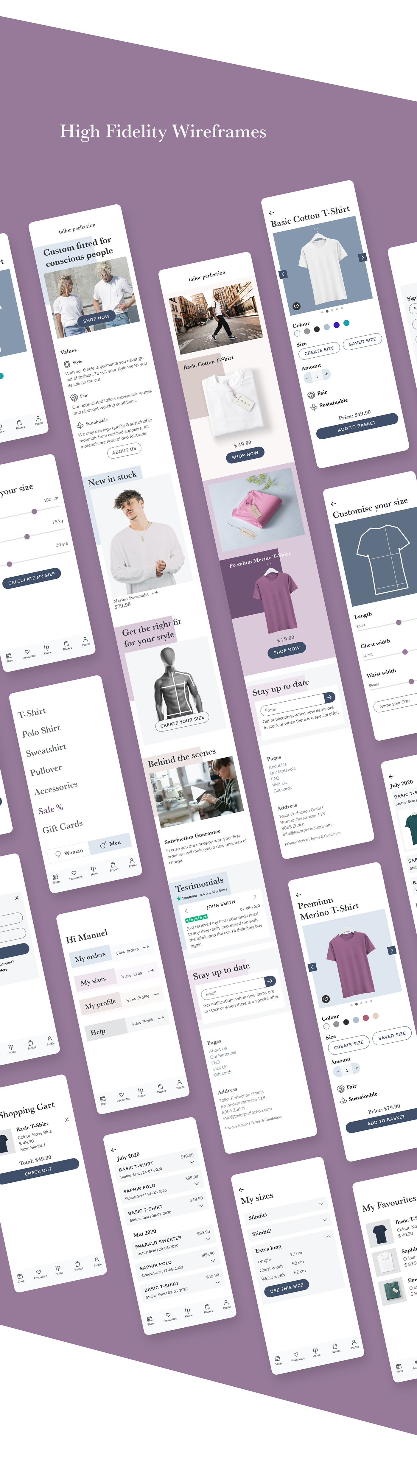 app design branding  clothes shop Responsive Design styleguide Sustainable Clothing ui design UX design