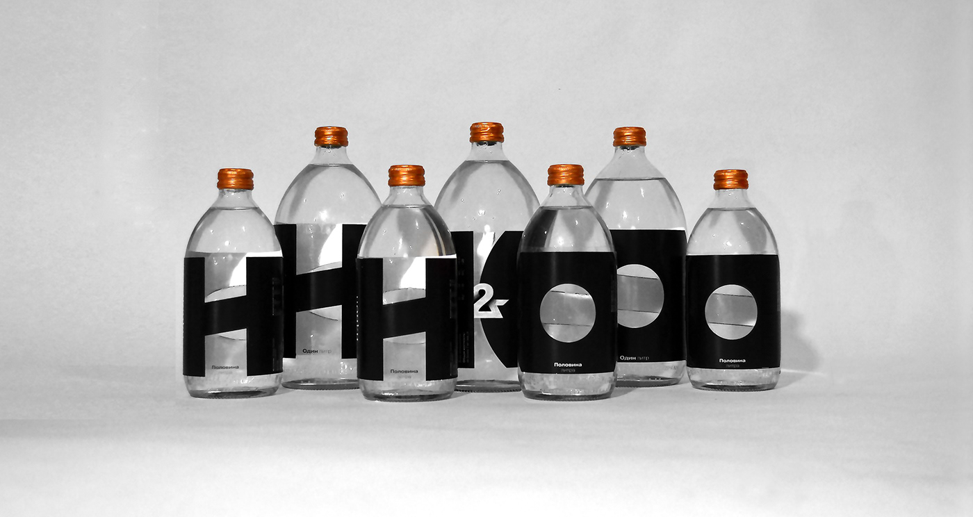water Packaging Homer odyssey package h2o bottle упаковка beverages typography  