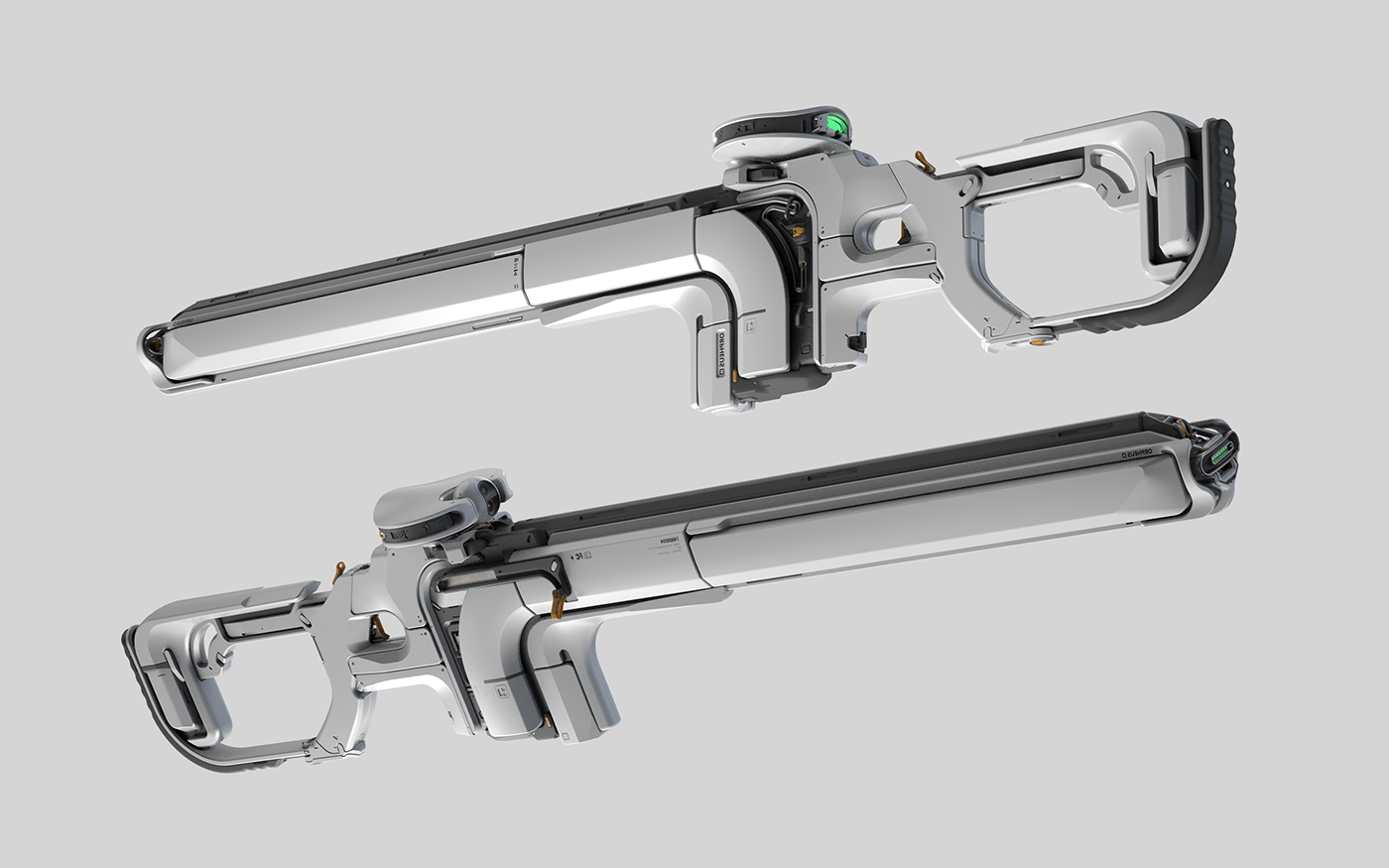 3D art Fusion360 keyshot rifle scope Sniper Weapon
