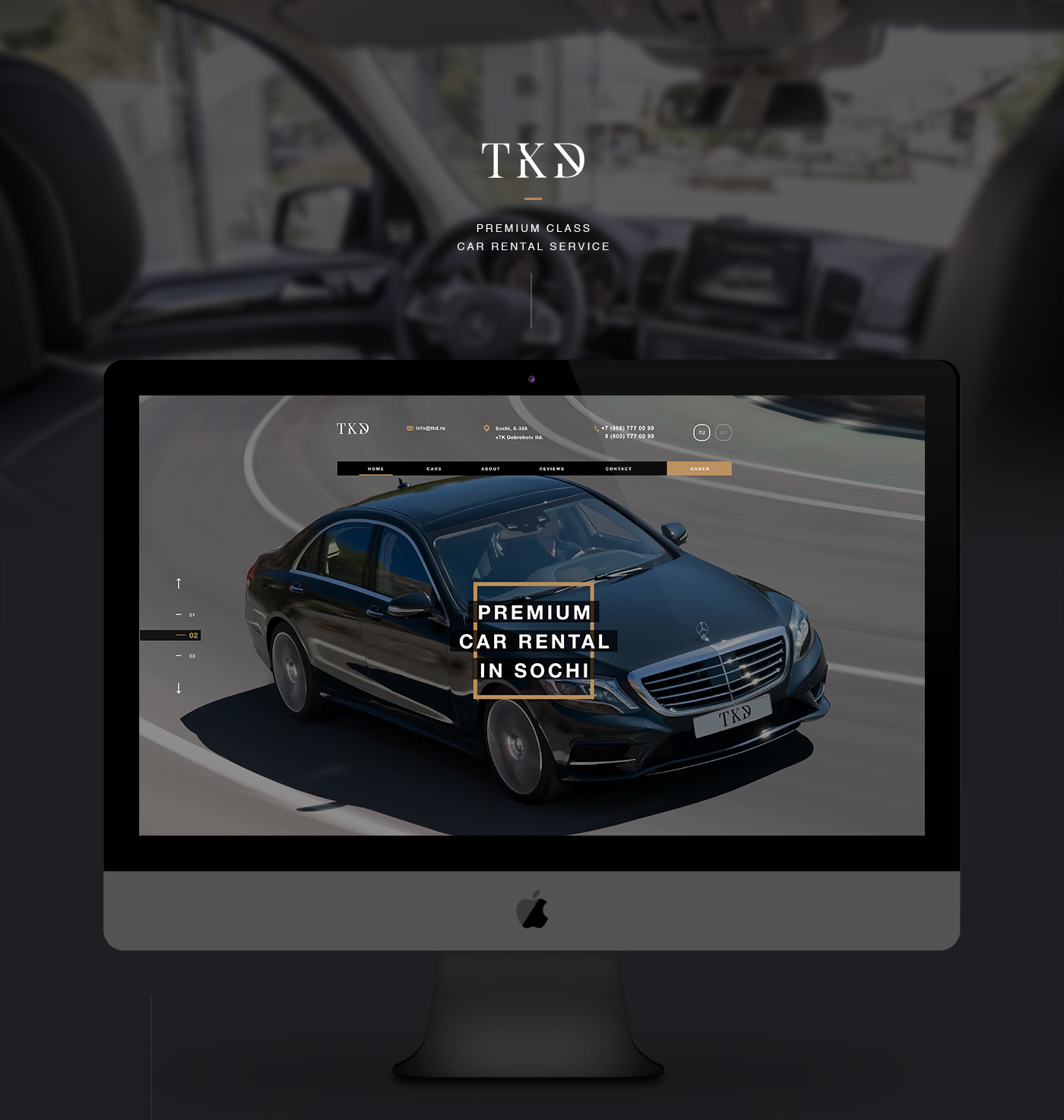 car rental service Website design