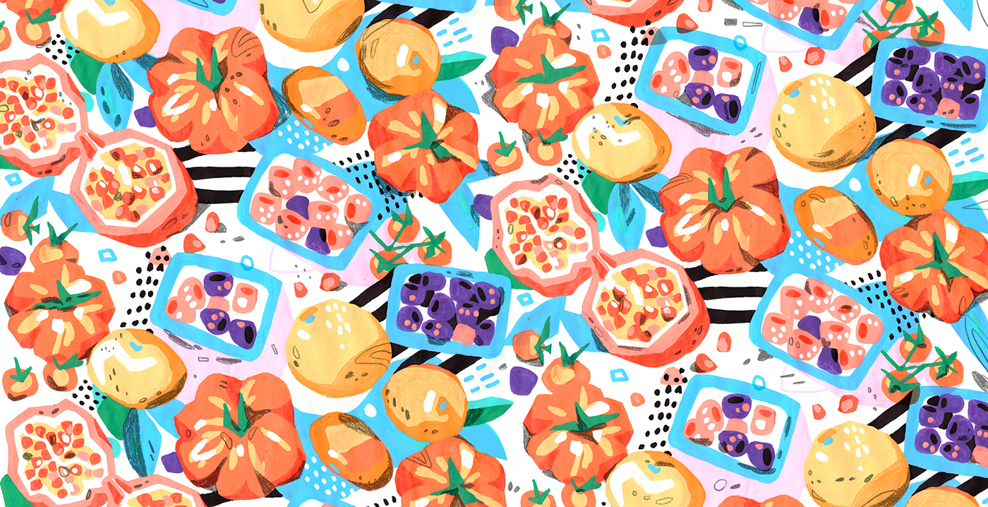 market Marker Posca Food fruits map city gourmet Culinary architecture