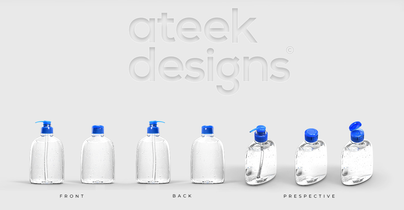 bottle cleaner free gel germs hand mock Mockup plastic sanitizer