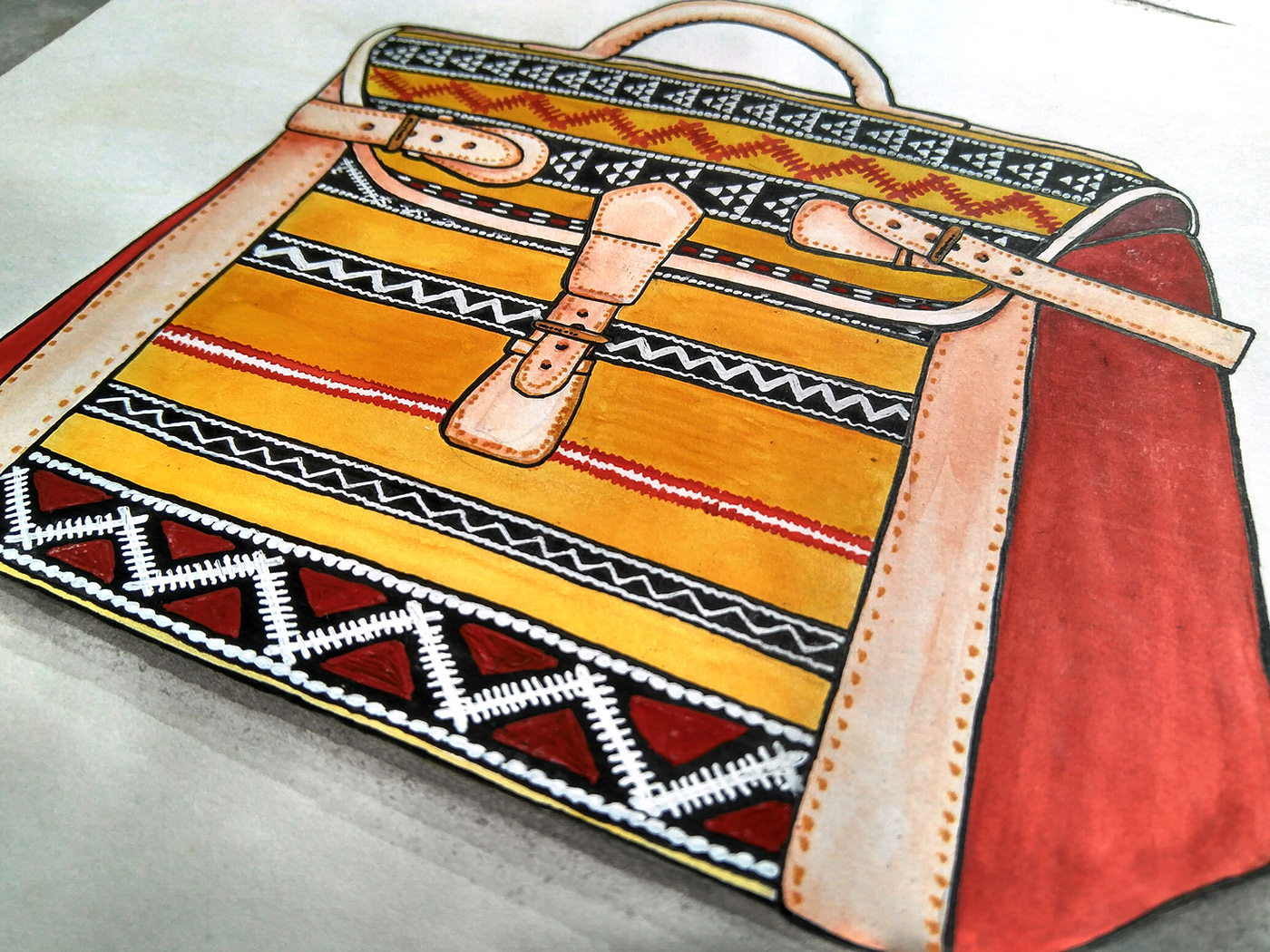 carpet fashion illustration ILLUSTRATION  Kilim Moroccan painting   Rug textile design  Textiles Turkey