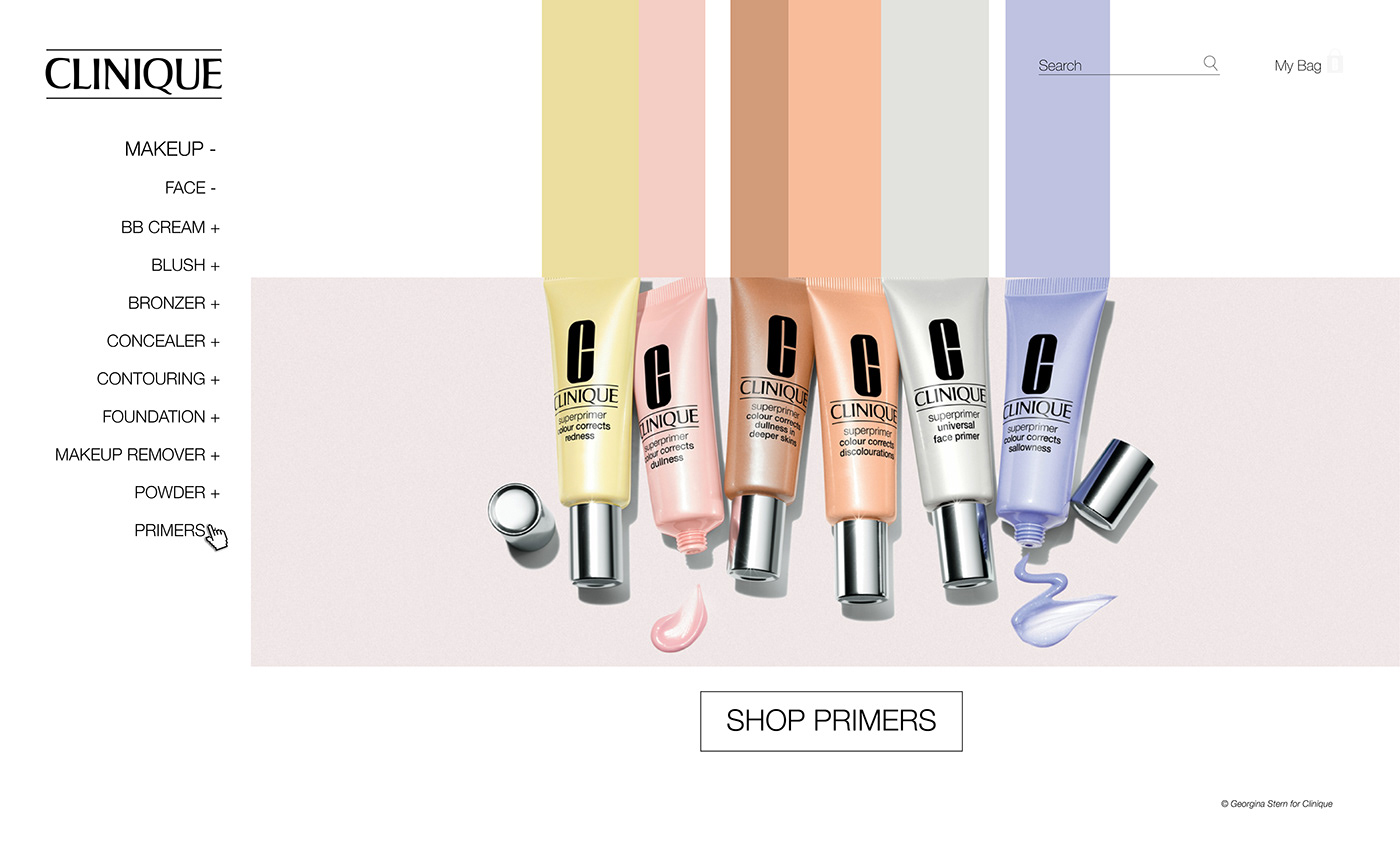 Web Design  Clinique redesign rebranding Ecommerce UI ux skincare beauty