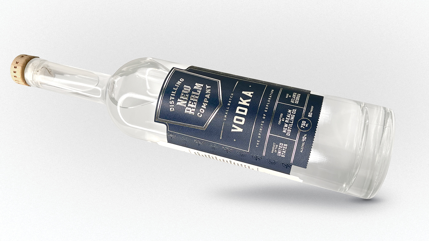 alcohol bottle branding  emboss foil label design liquor Packaging Spirits Vodka